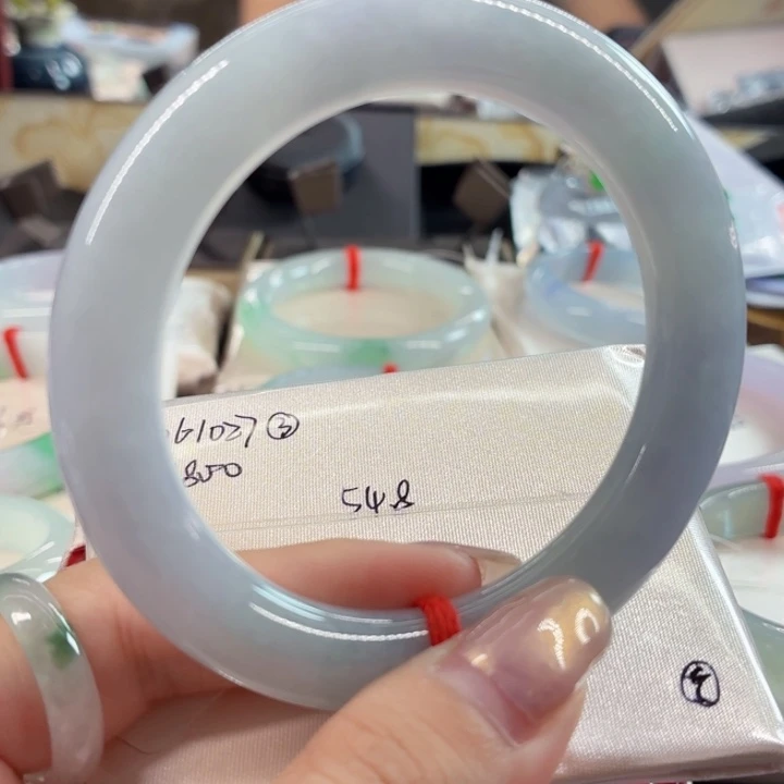 翡翠未镶嵌手镯54圈口