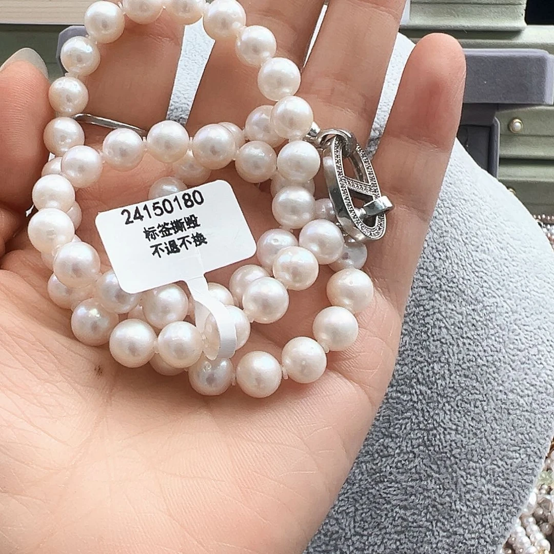 淡水珍珠手镯银S925镶嵌