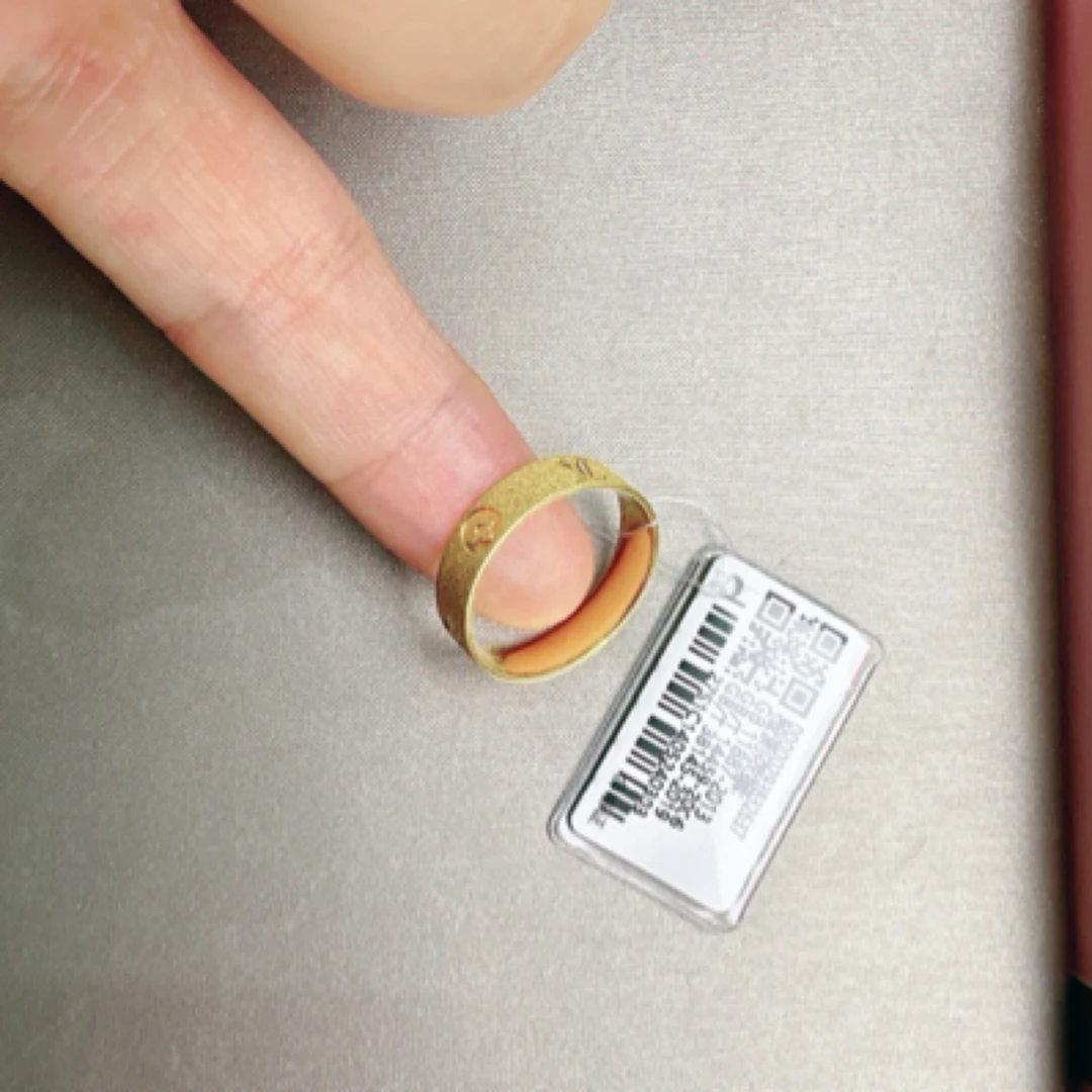 磨砂面戒指足金金大福