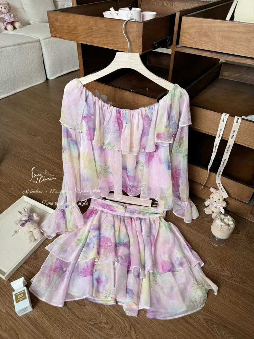 妖精的美美 碎花套装