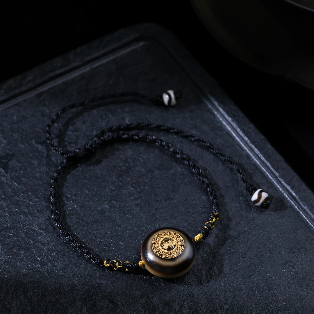 【思嘉】穿搭系列·18K太歲总管板眼天珠手绳|多样性发一 AC0184-1