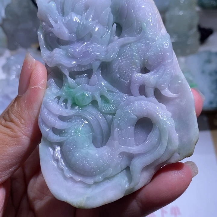 【闪购商品】翡翠挂件未镶嵌龙牌