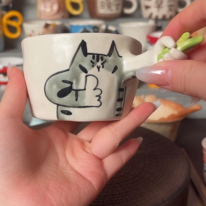 景德镇陶瓷可爱手绘杯