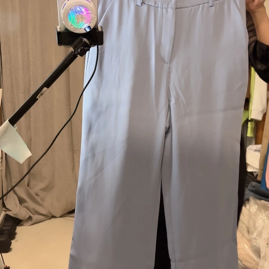 雾霾蓝色西装裤腰围68厘米
