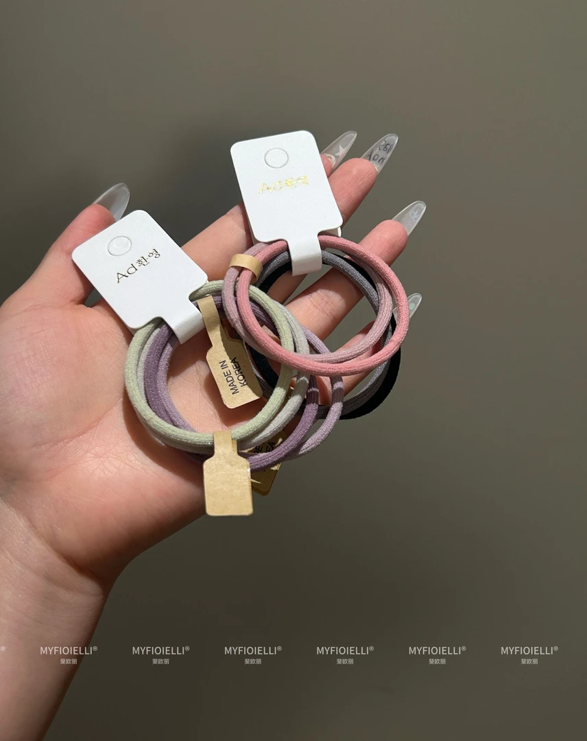 「MyFioielli｣4根装高弹力丝发圈韩版不伤发头绳FQ107