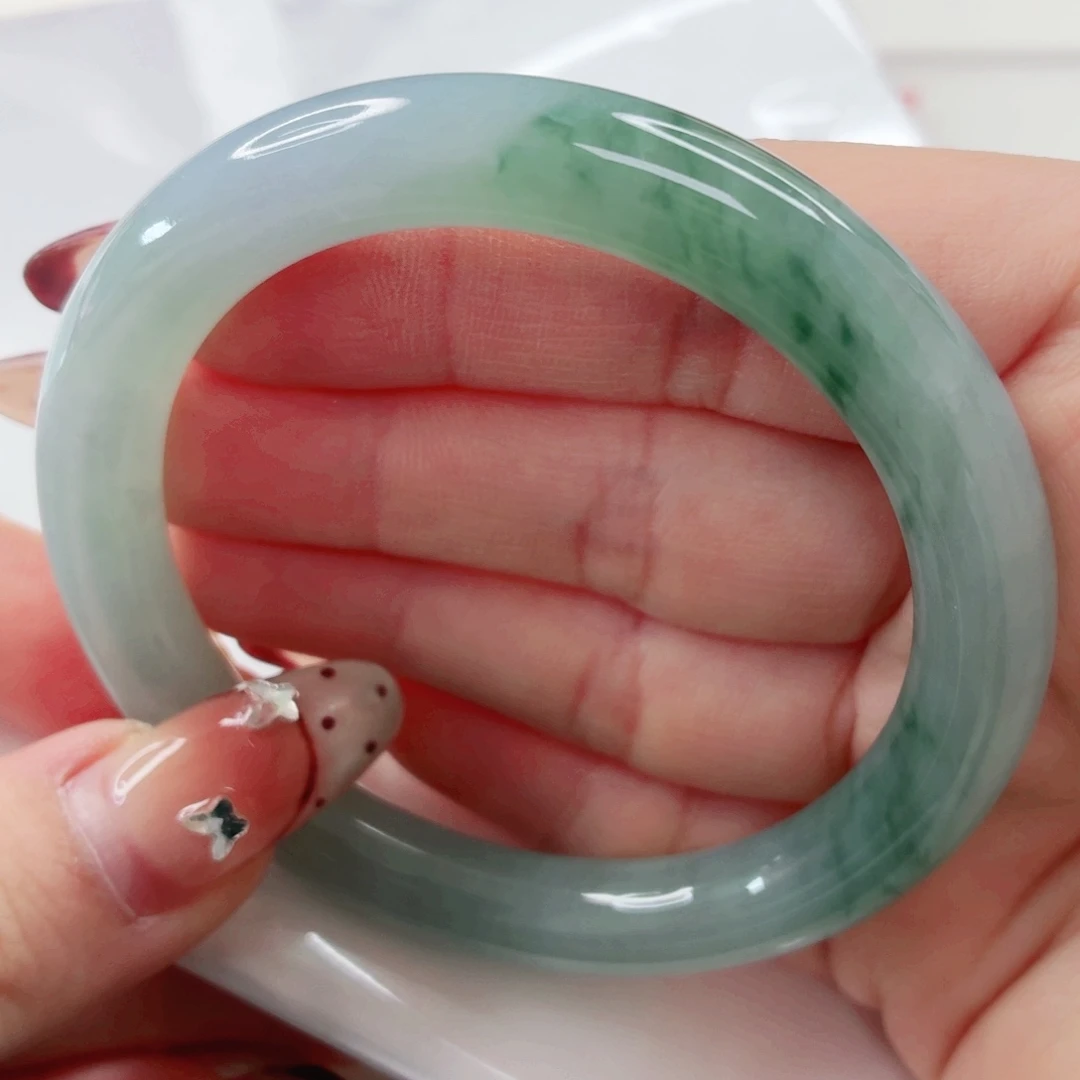 翡翠未镶嵌手镯54.7x597