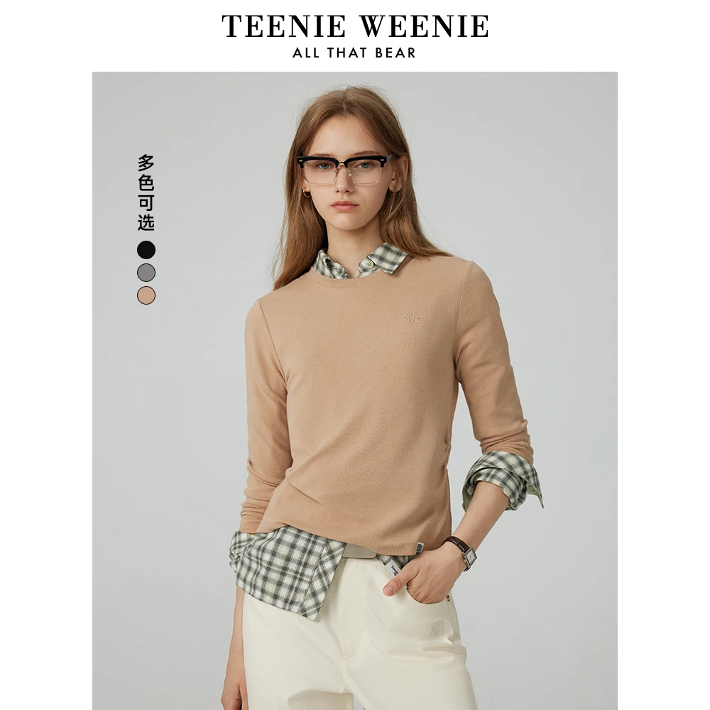 【达人专属】TeenieWeenie小熊贴身长袖T恤打底衫上衣TTLA244902W