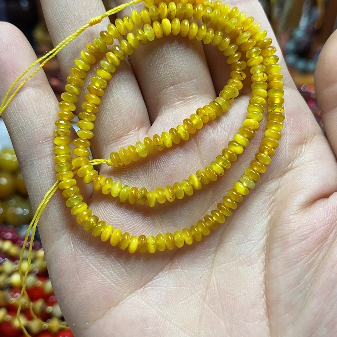 玛瑙/玉髓未镶嵌珠宝半成品金虎算盘一条卡4mm