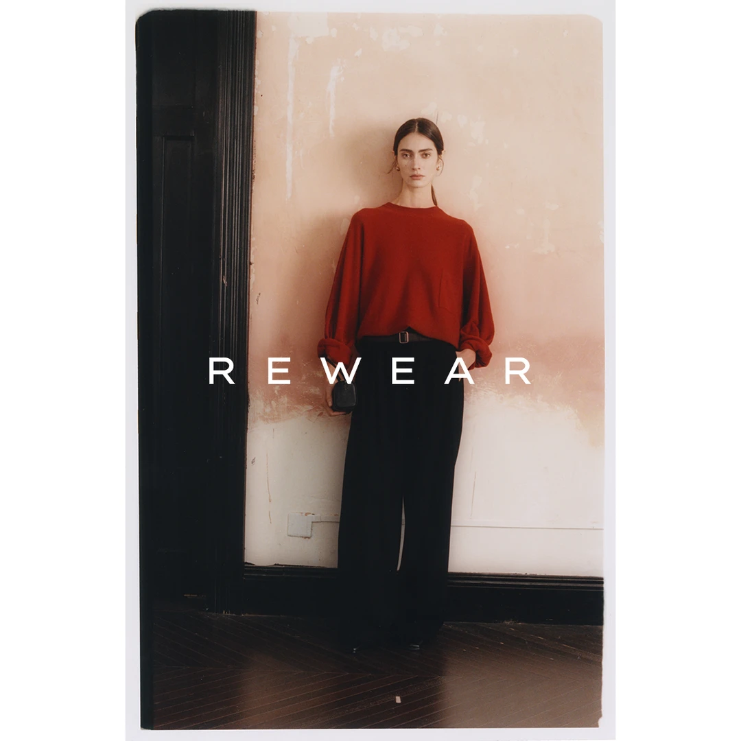 REWEAR/澳洲进口美丽奴荃羊毛 老钱风时髦廓形贴袋针织毛衣16098