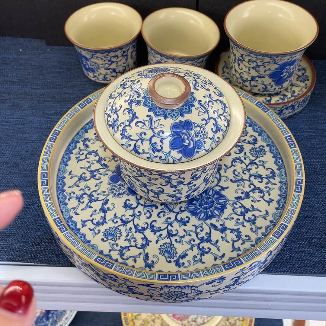 陶景德陶瓷盖碗茶具