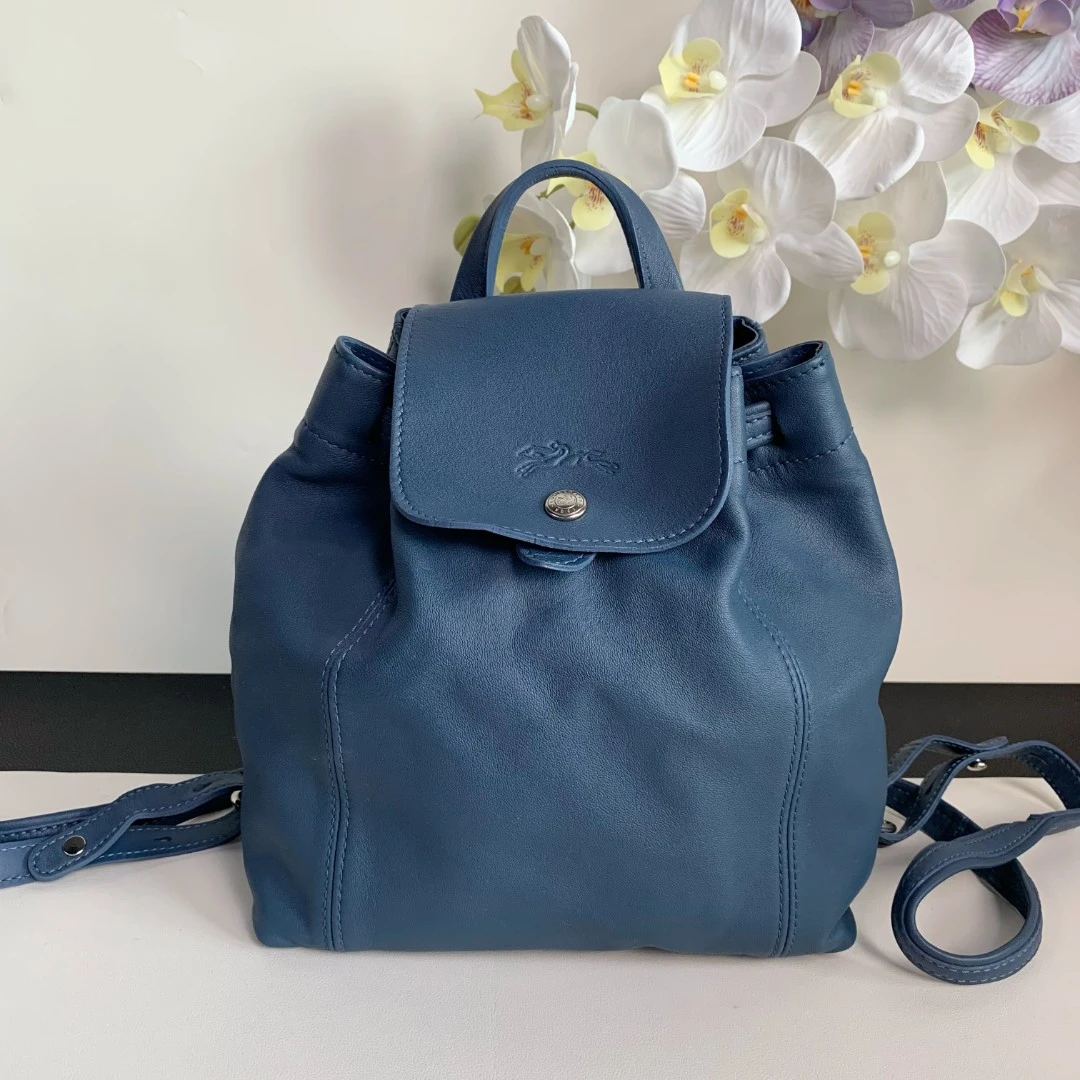 95新 LONGCHAMP/珑骧 【98新】longchamp小羊皮双肩23新款