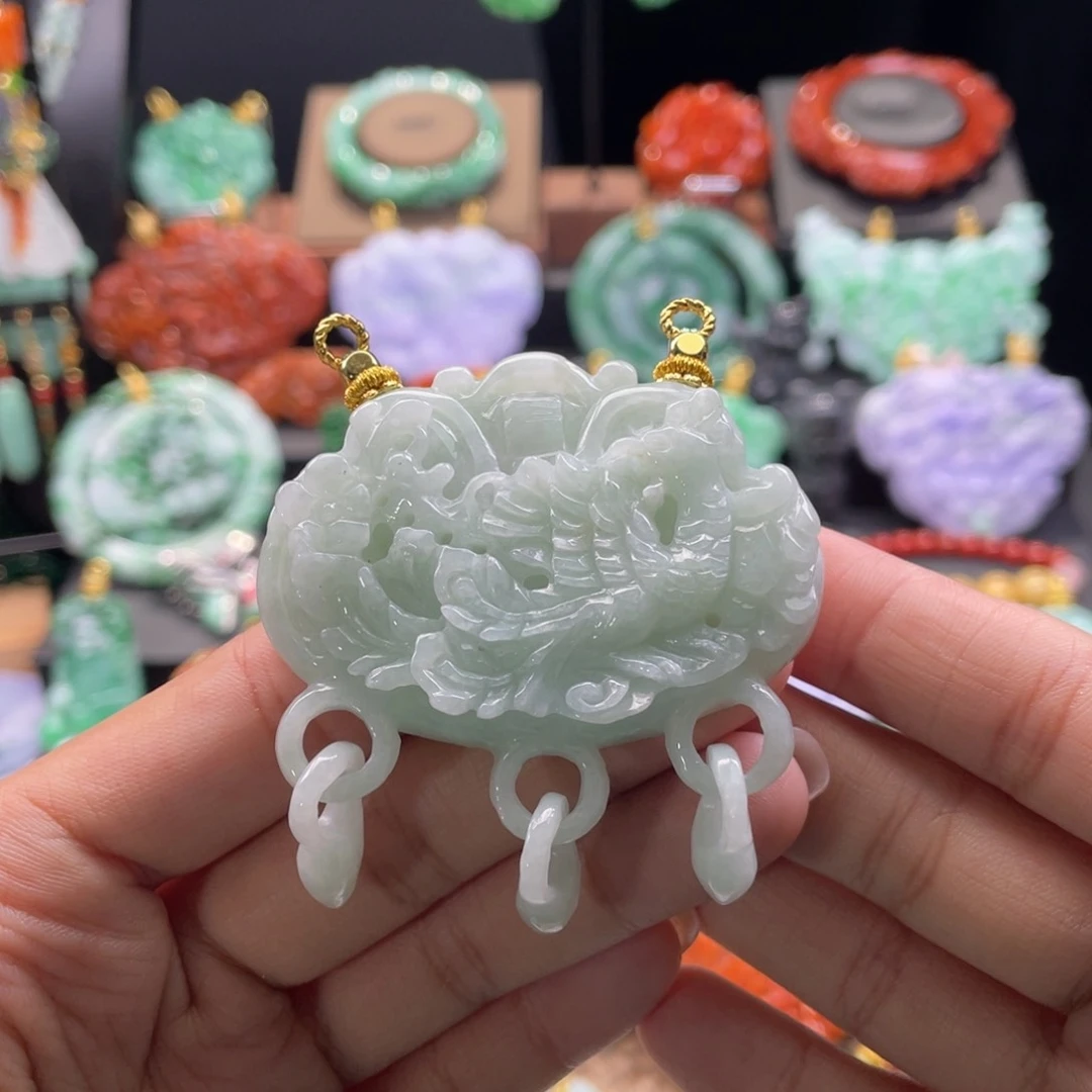 翡翠颈饰未镶嵌代编织