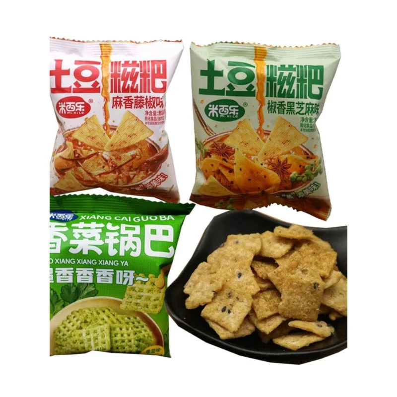 米西乐土豆餈粑香菜锅巴椒香黑芝麻香藤椒味麻辣追剧解馋零食小吃