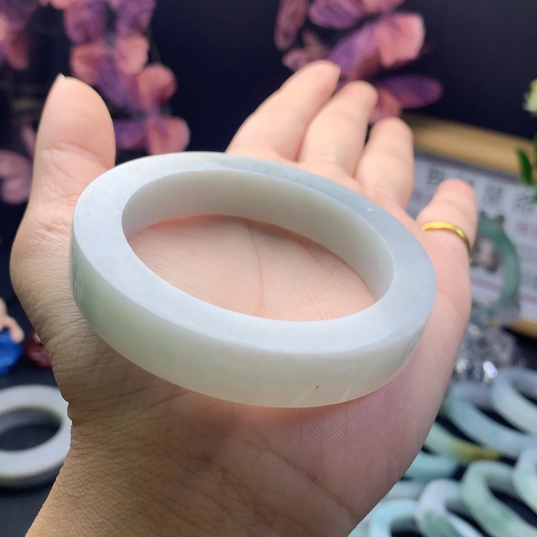 定制翡翠未镶嵌翡翠手镯53-56