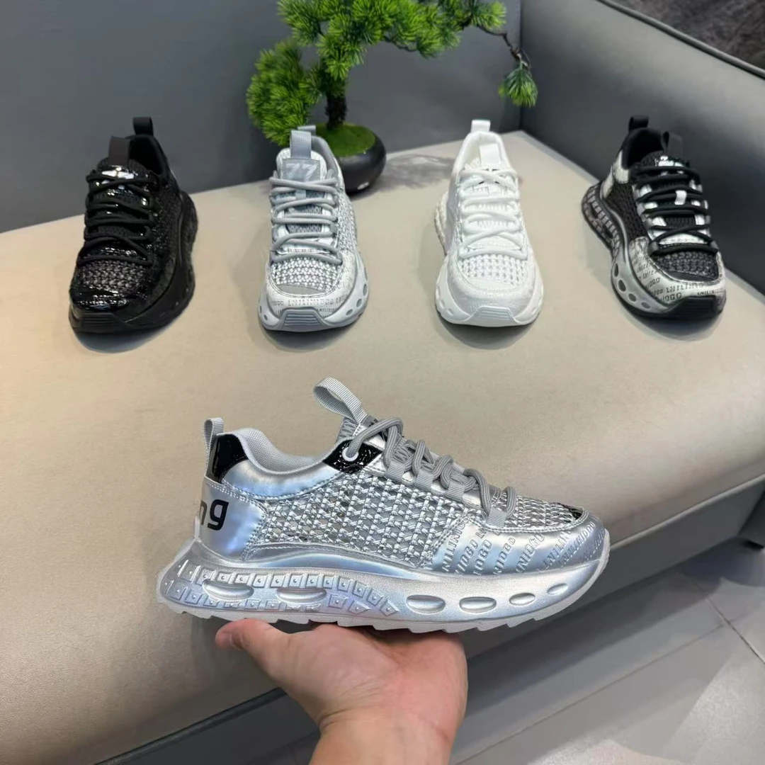 男士鞋时尚擦色做旧复古休闲鞋透气网面舒适防滑鞋   mbz77-1101