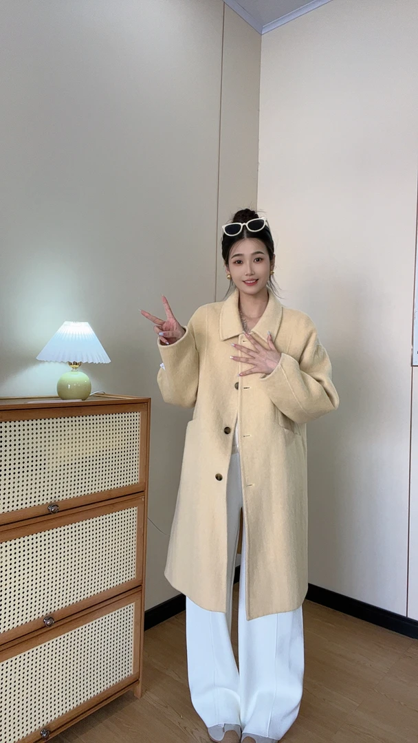 【是小盛啊专属】毛呢外套民族风呢大衣加厚中长款长款少女风时尚