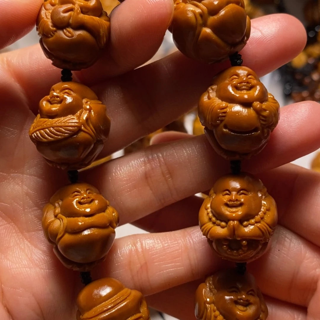 橄榄核手串/手链八大弥勒1.8
