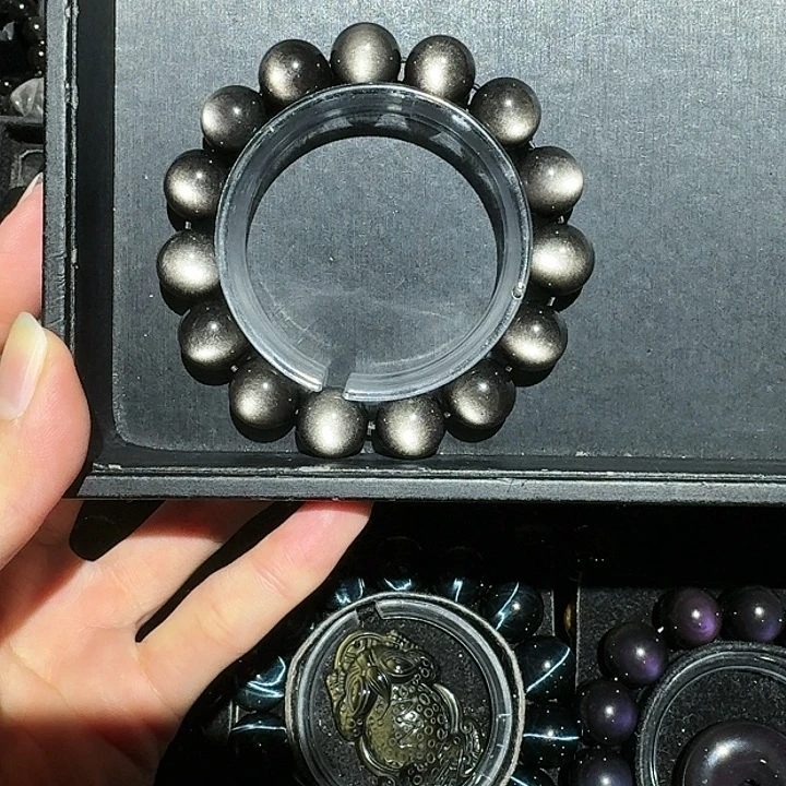 光****黑曜岩未镶嵌手链