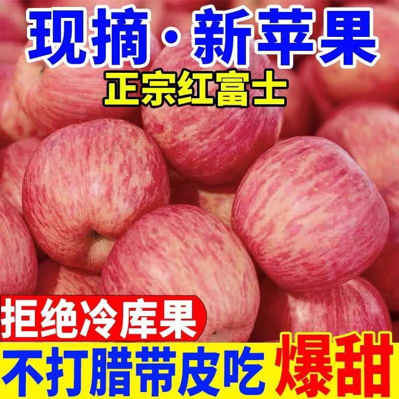 正宗红富士苹果新鲜采摘脆甜多汁不打蜡现摘现发当季水果H10/13