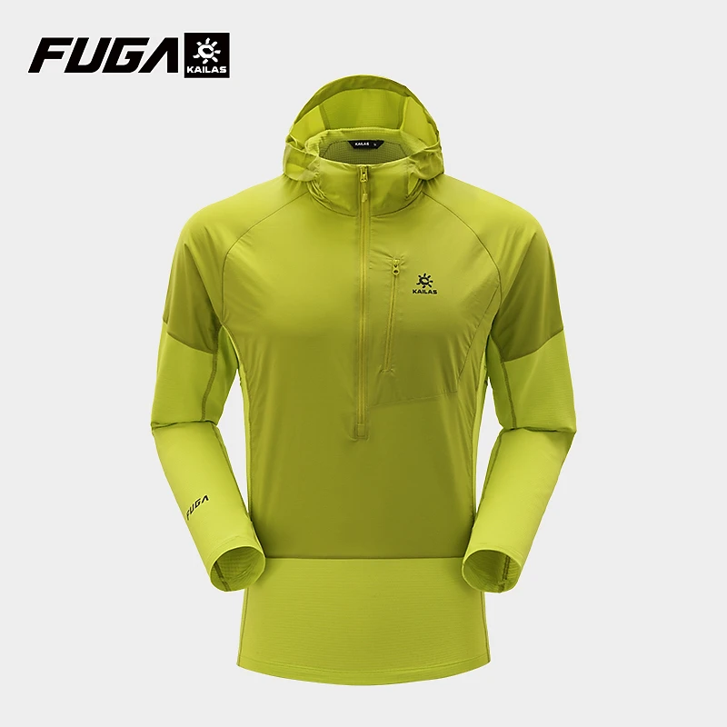Kailas/凯乐石户外运动 男款连帽吸湿速干半开胸抓绒衫 KG2437122