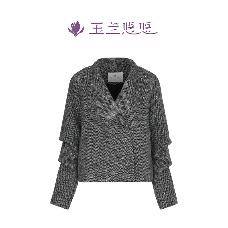 玉兰悠悠2025秋冬款“建筑艺术家”羊毛2.0气质宽松短款气质百搭