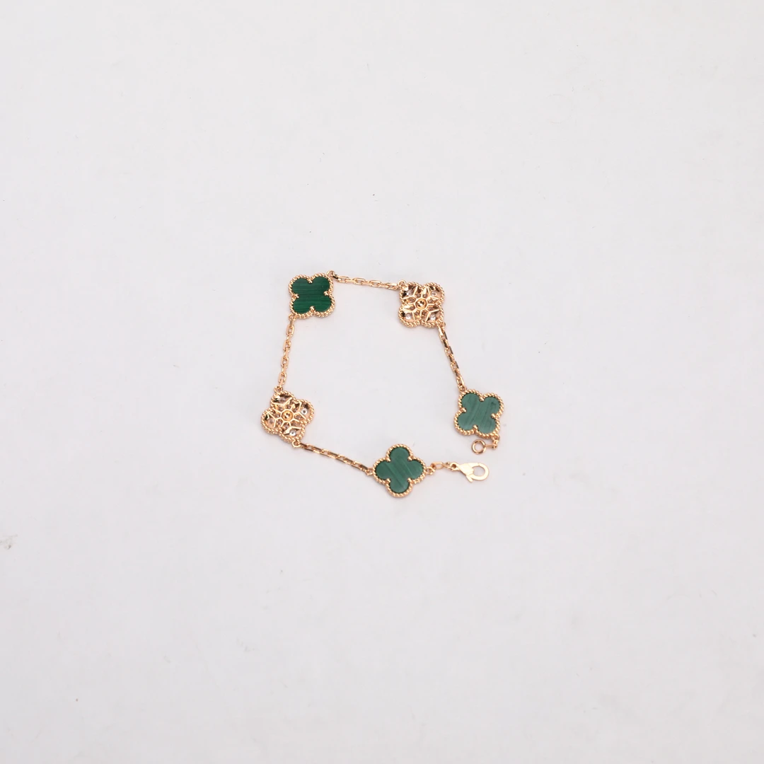 铜合金合成锆石手链 1时代品牌【四叶草五花手链 】经典手链 M40388