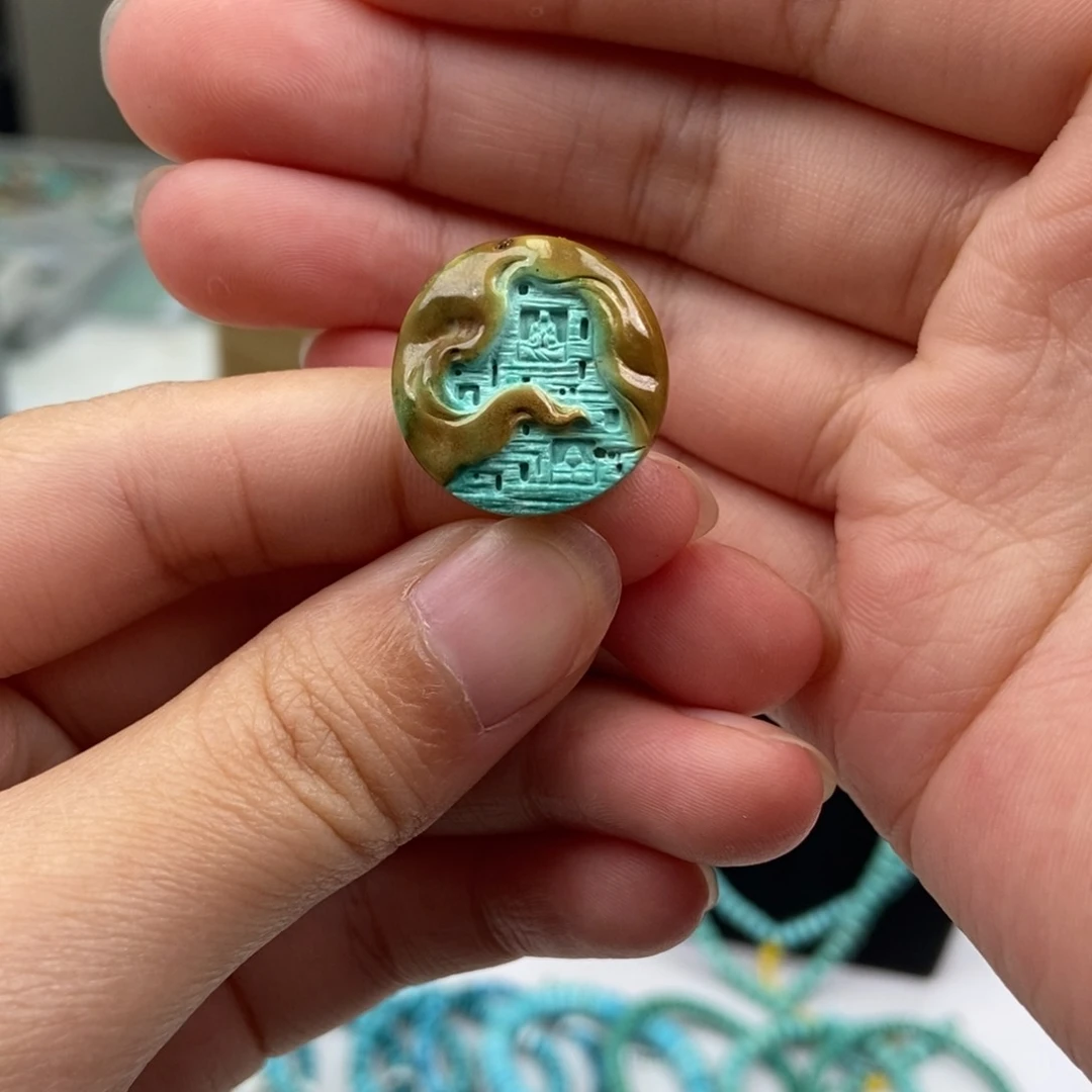 未镶嵌绿松石珠宝奇石