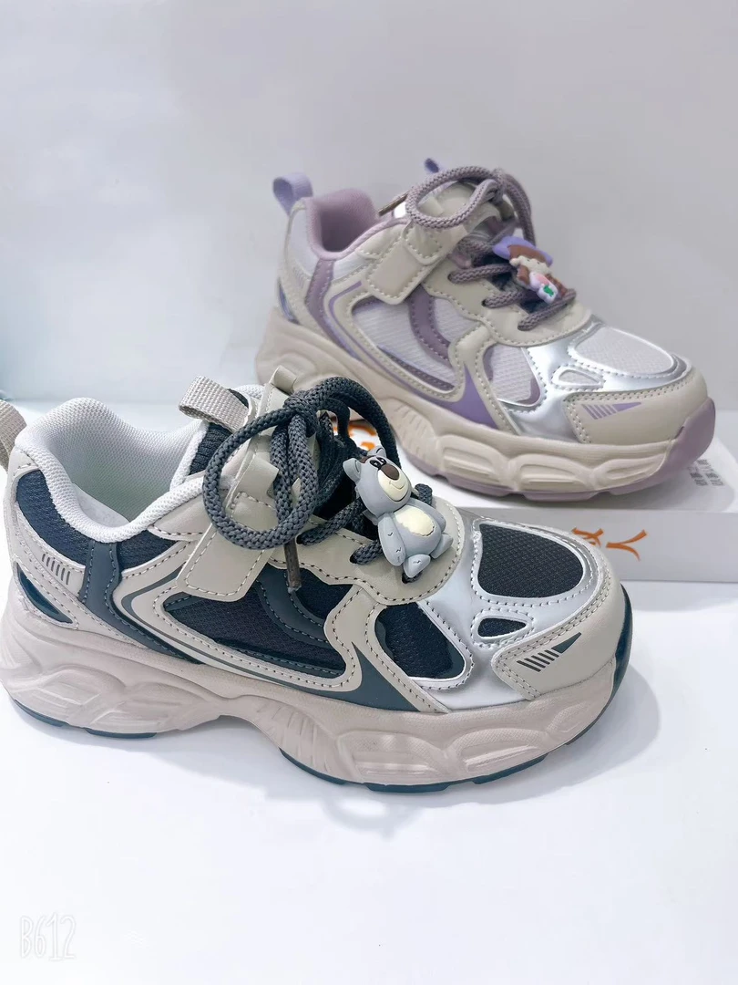 防滑女男不限运动鞋跑步休闲鞋韩版厚底透气网面老爹鞋女童