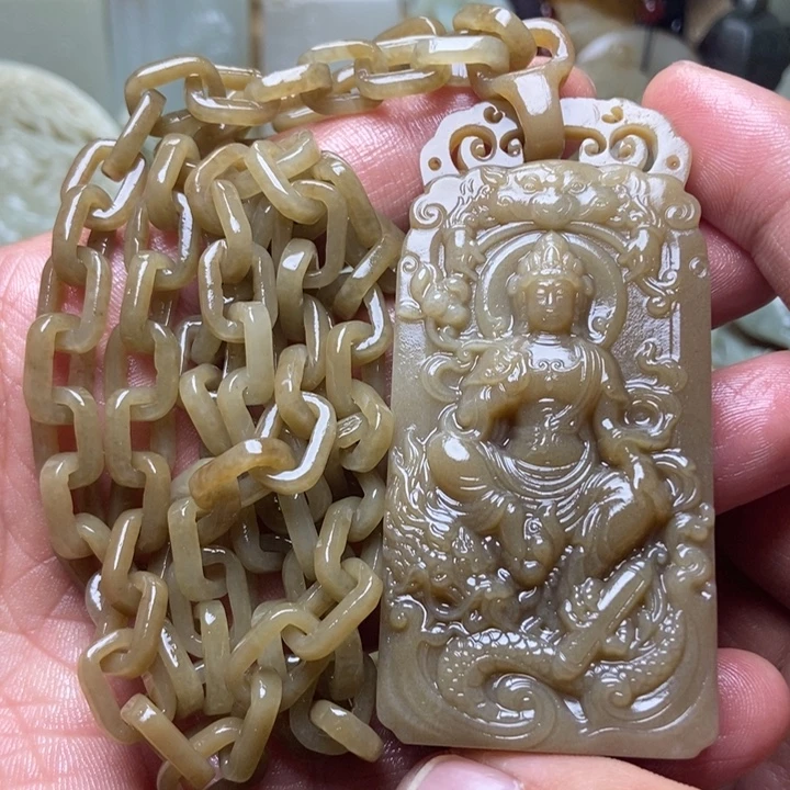 和田玉未镶嵌挂件