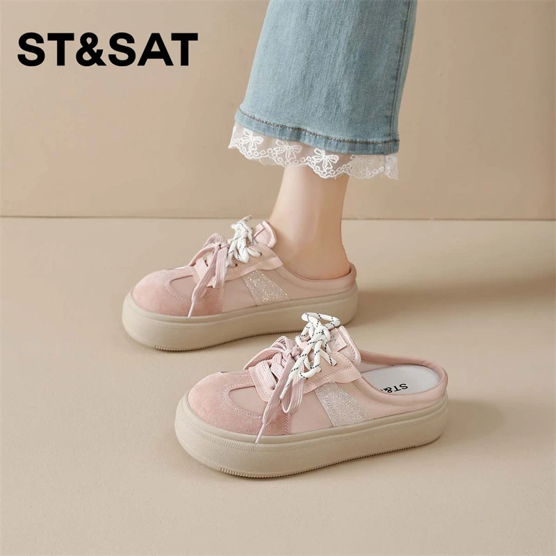 星期六包头半拖鞋女2025夏季新款女款夏天女鞋爆款外穿气质凉拖鞋