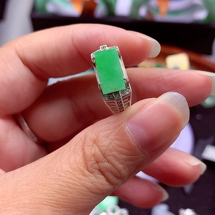 翡翠银S925镶嵌颈饰翡翠