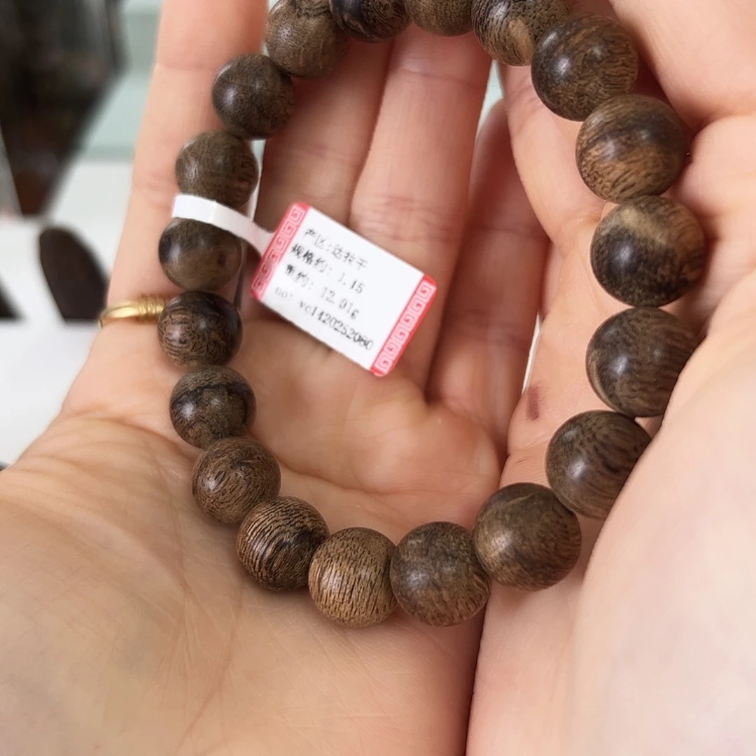 沉香手串天然野沉香 达拉干 单圈 重:12.01g