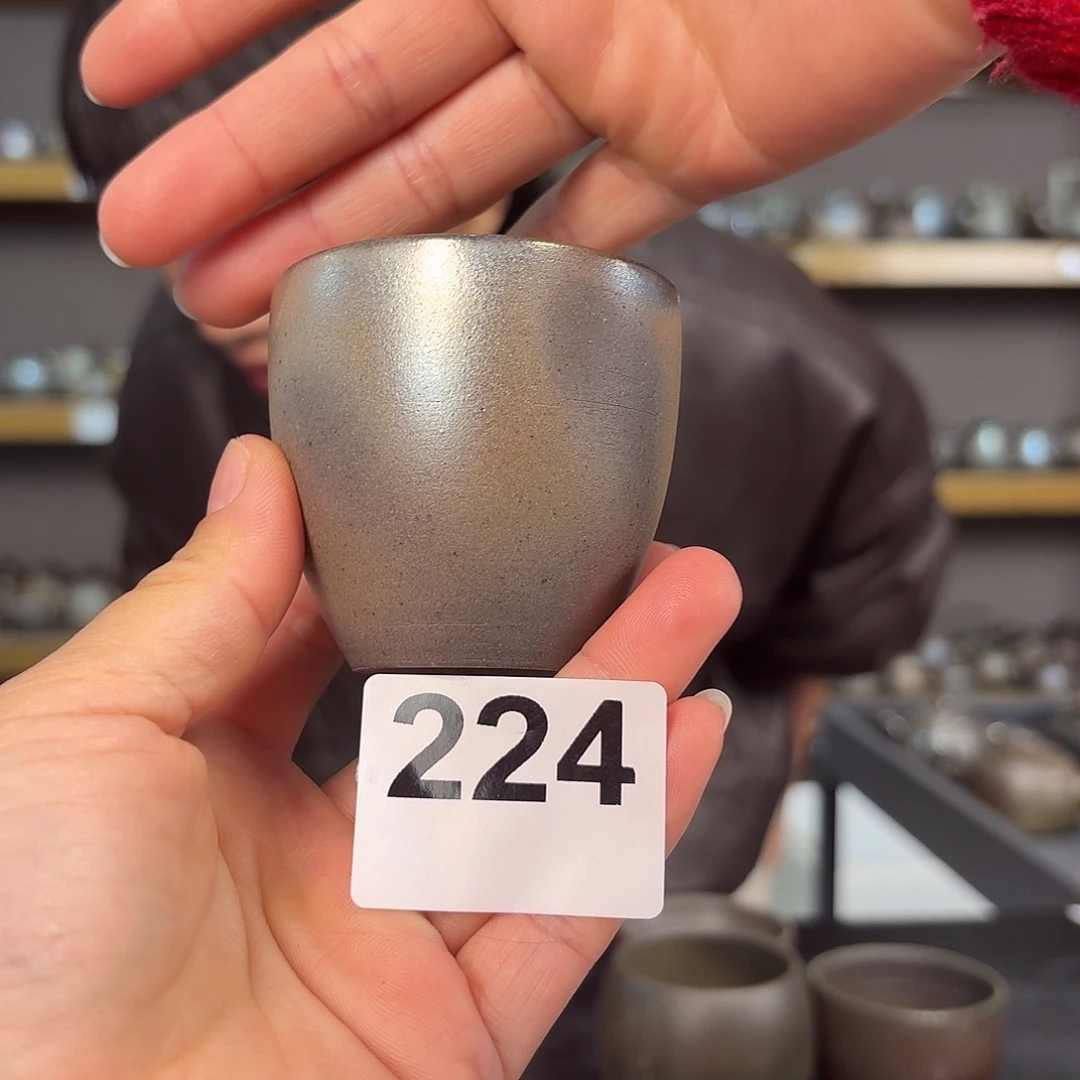 坭兴陶柴烧全手工原矿泥料杯60毫升