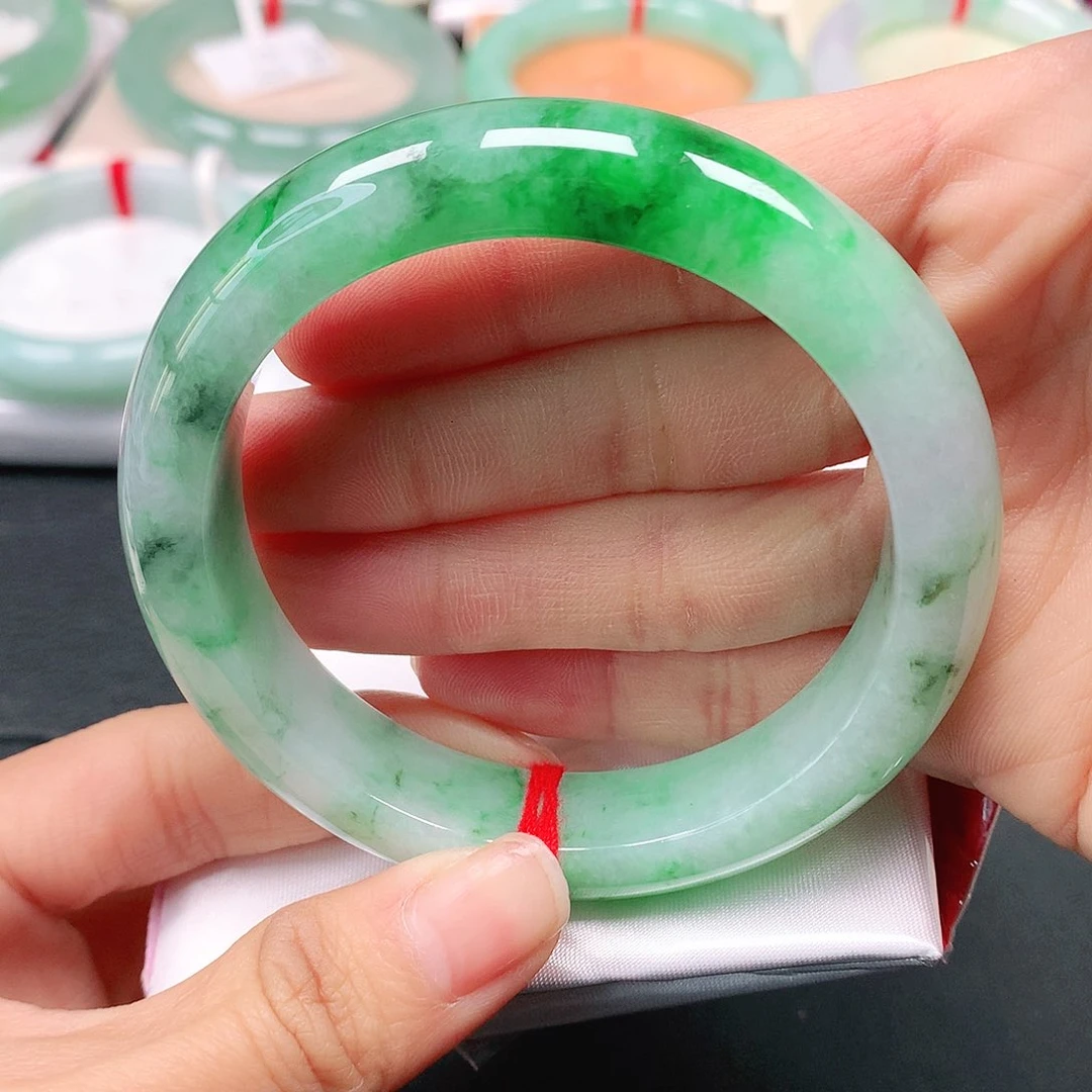 翡翠手镯未镶嵌天然翡翠手镯56