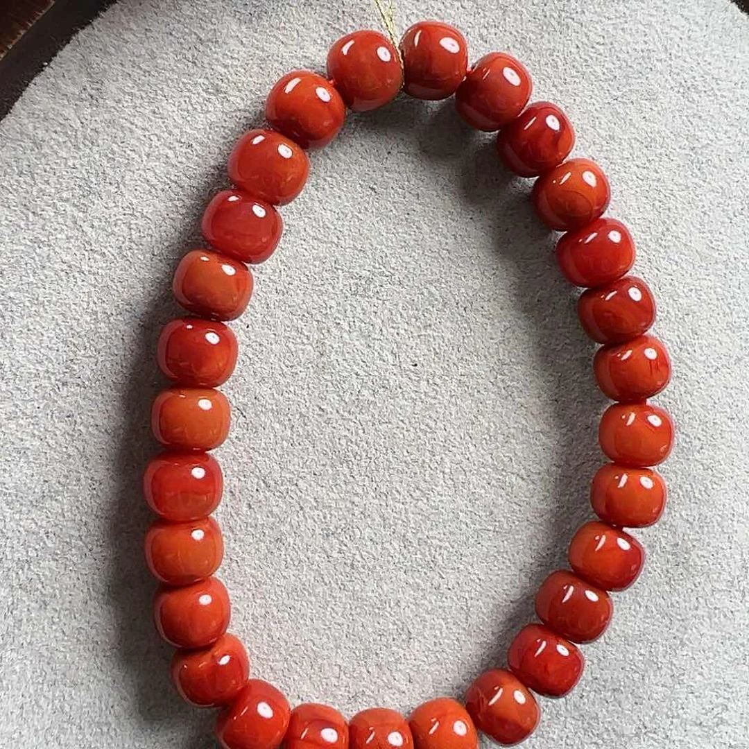 南红玛瑙南红单圈未镶嵌一**光