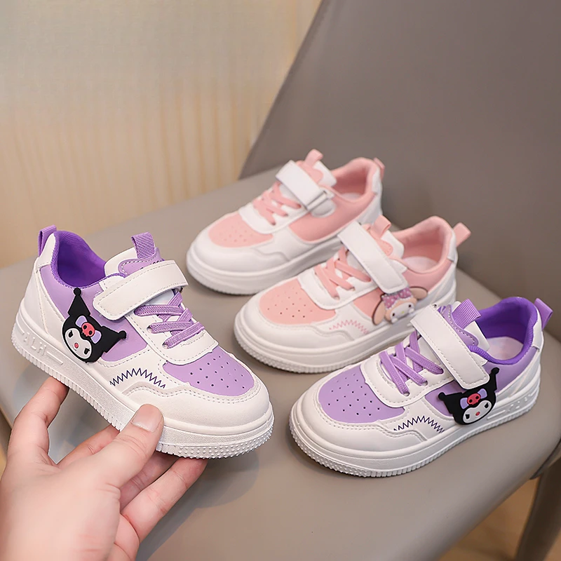 男童儿童板鞋可爱卡通女童运动鞋2024春秋新款休闲鞋软底防滑贴鞋