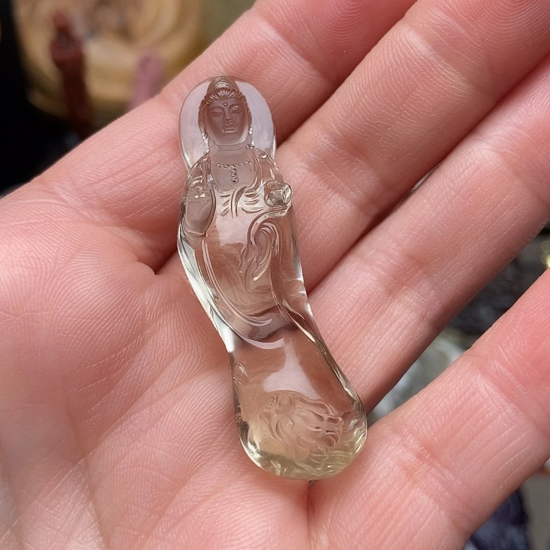 水晶天然水晶吊坠未镶嵌競*