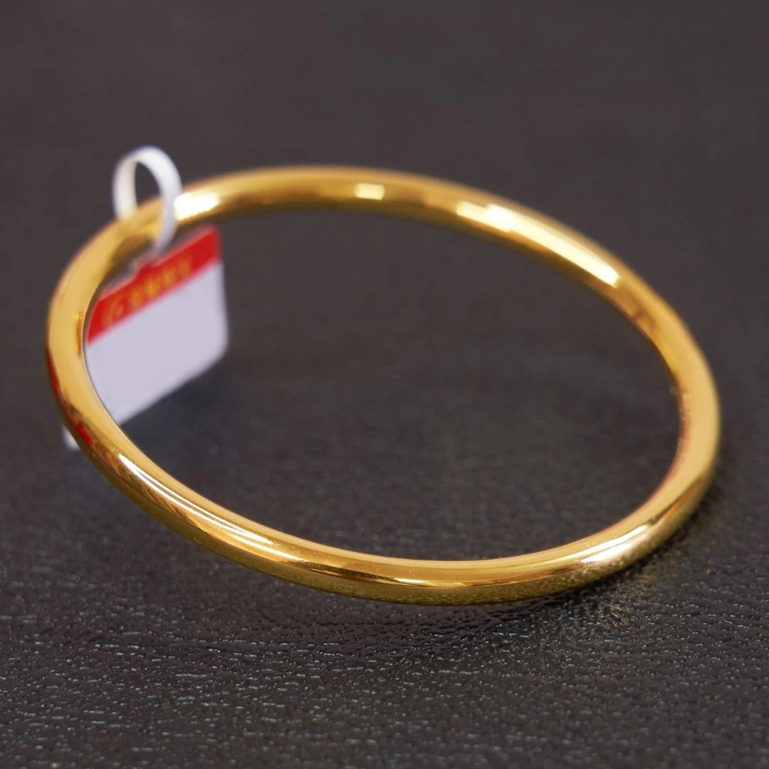 【金展珠宝】足金 光面素圈手镯