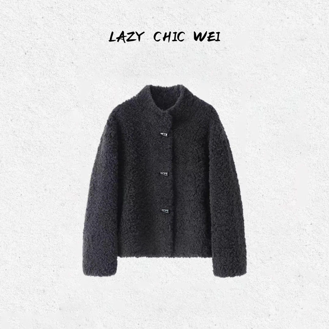 WEI “冬日梧桐”100绵羊毛泰迪卷秋冬外套2588SSW5727