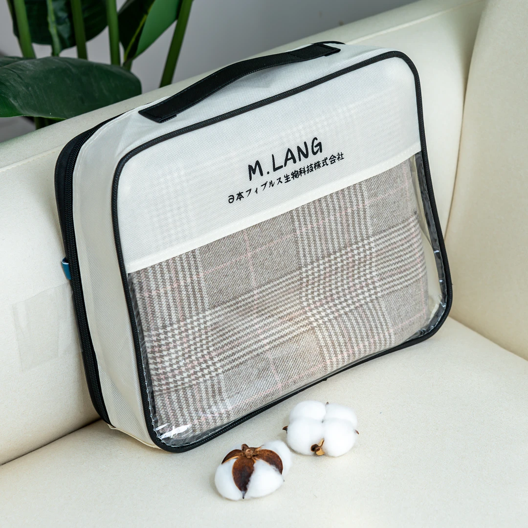 【M.LANG】双面绒空调毯四季盖毯150*200cm千鸟格-灰