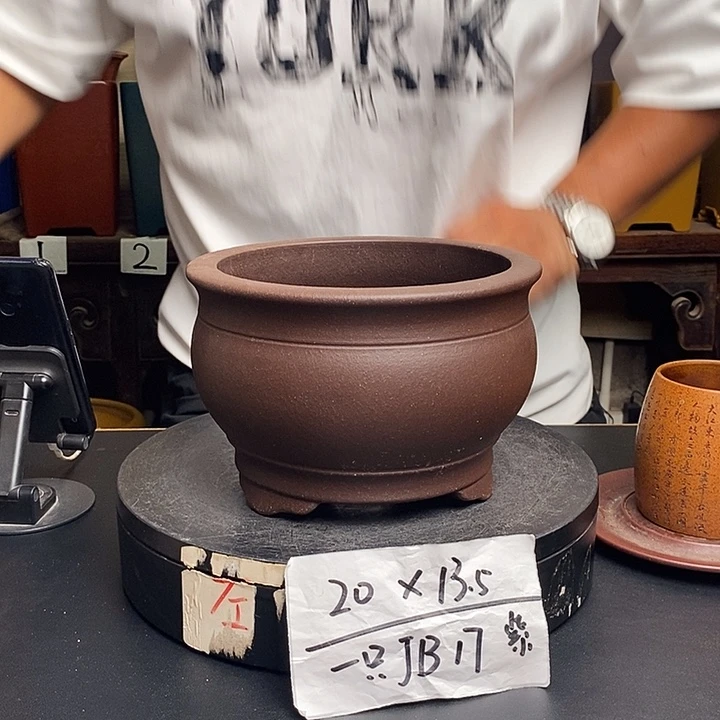 紫砂花盆货号一只JB17