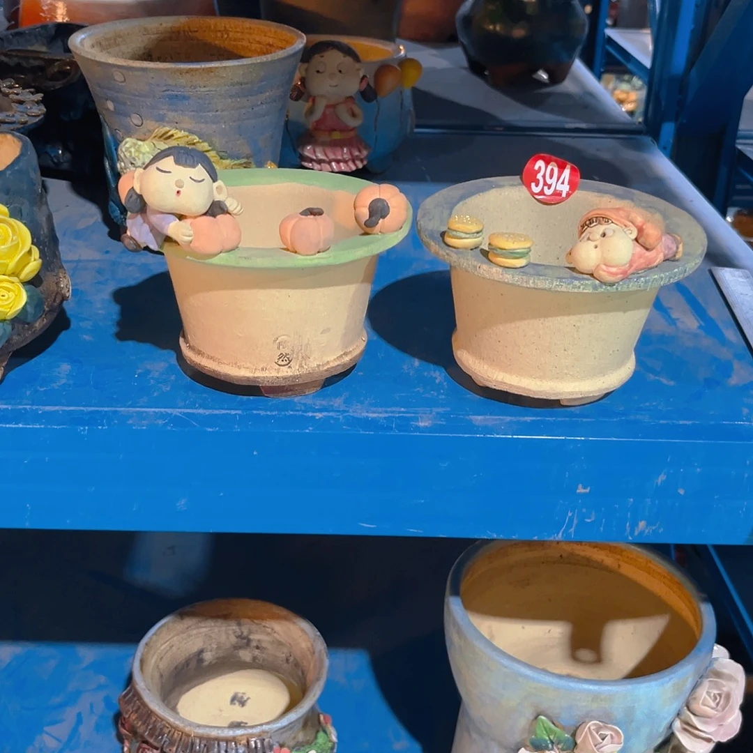 糖***子微瑕394 号陶然花器手工花盆