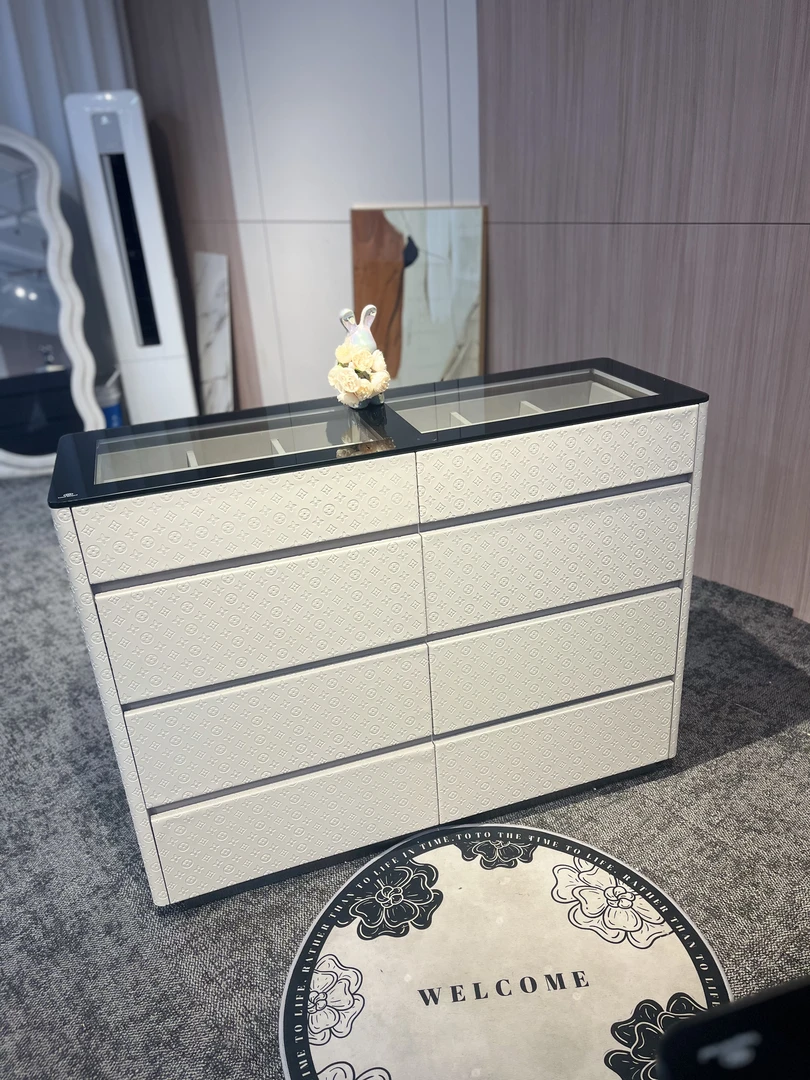 意式轻奢首饰柜卧室床尾展示柜衣帽间家用落地高端珠宝八收纳柜