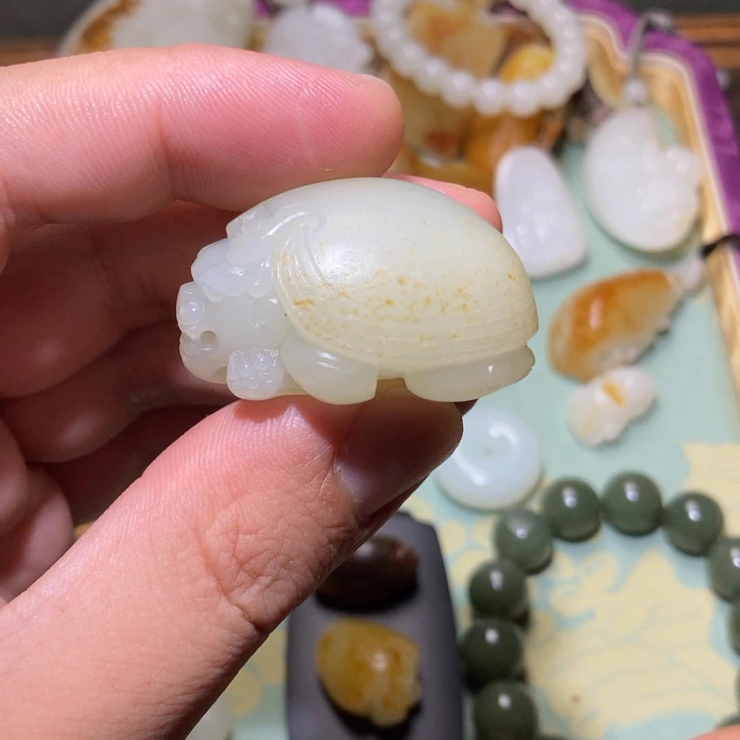 吊坠(不含链)未镶嵌和田玉（子料）龙龟