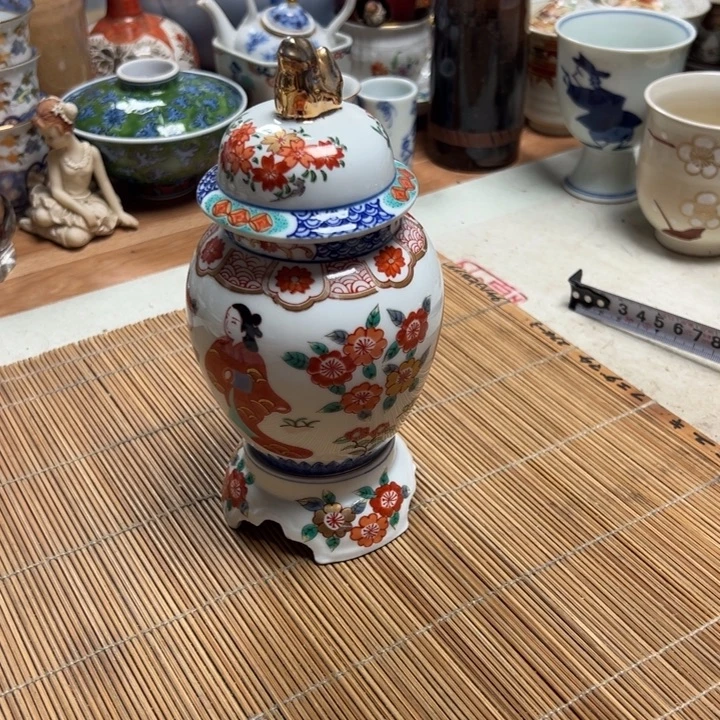 罐樱花仕女画片将军罐