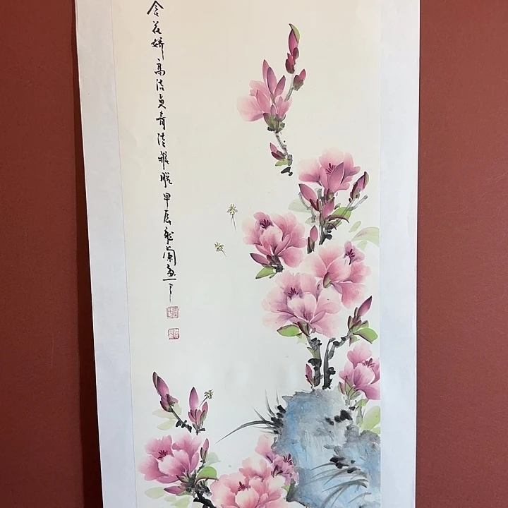 国画听兰老师花鸟
