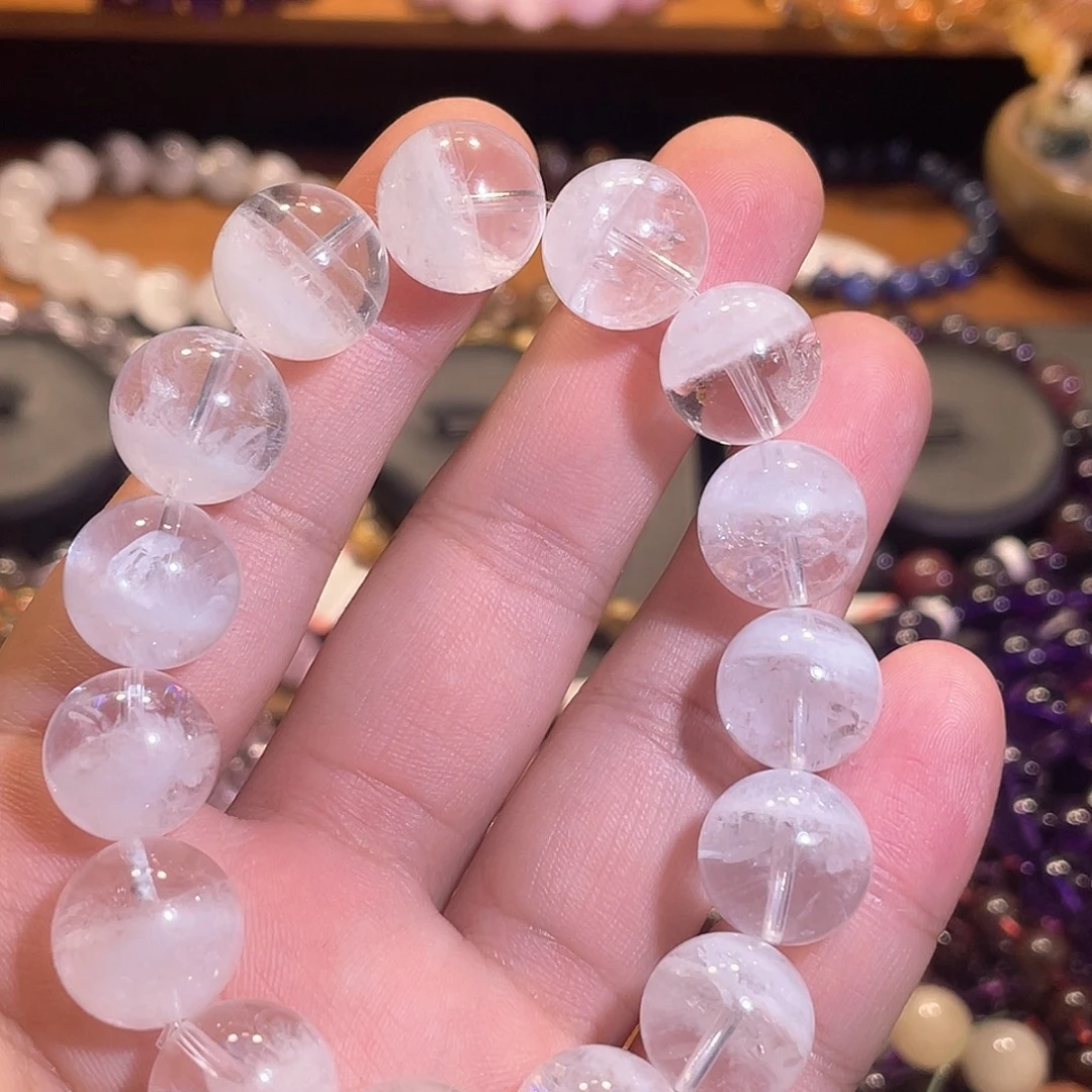 印***月水晶未镶嵌手链喜马拉雅14mm
