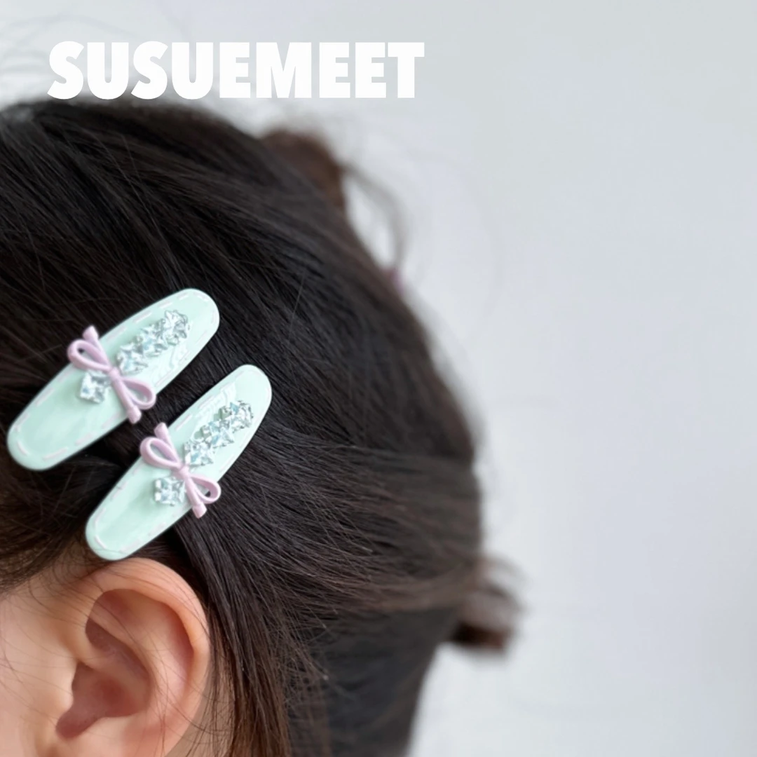 方小砖文艺刘海夹 金属小众甜美气质女孩发夹发卡侧边夹碎发夹