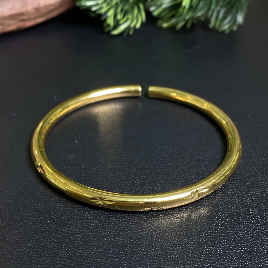 足银银制品 【小北好物】足银开口手镯8-17QP34X46