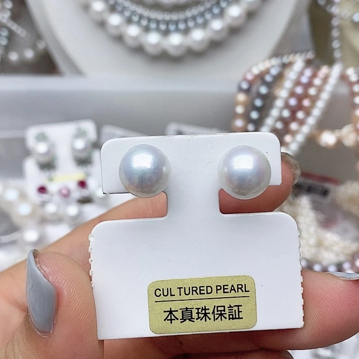 未镶嵌耳钉淡水珍珠